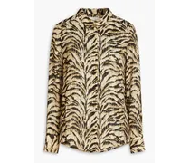 Isaac tiger-print jacquard shirt - Animal print