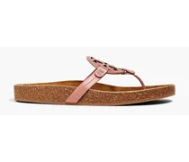 Embellished leather sandals - Pink