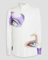 J.W.Anderson Printed satin shirt - White White