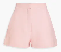 Wool and silk-blend twill shorts - Pink