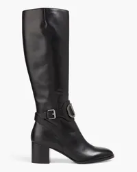 Valentino Garavani VLOGO leather knee boots - Black Black