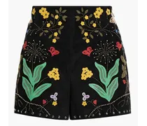 Embellished suede shorts - Black