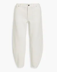 tibi Brancusi cropped high-rise tapered jeans - White White