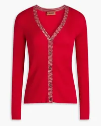 Missoni Ribbed silk cardigan - Red Red