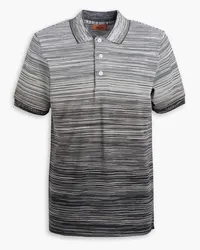 Missoni Space-dyed cotton-piqué polo shirt - Gray Gray