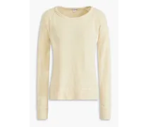 French cotton-terry sweatshirt - Yellow