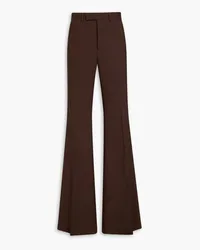 Rick Owens Wool-blend crepe wide-leg pants - Brown Brown