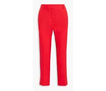Coleman satin-crepe straight-leg pants - Red