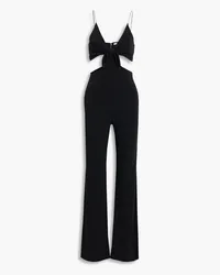 Alice + Olivia Alice Olivia - Havana bow-embellished cutout cady jumpsuit - Black Black