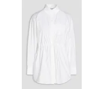 Acre tie-detailed cotton-poplin shirt - White