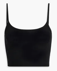 Alexander Wang Cropped jacquard-knit top - Black Black