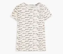 Ressi printed stretch-jersey T-shirt - Neutral