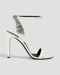 Giuseppe Zanotti Jamila crystal-embellished patent-leather ankle boots - White White