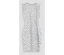 Logo-print stretch-mesh mini dress - White