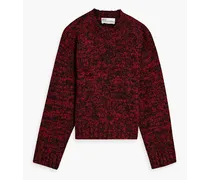 Marled knitted sweater - Red