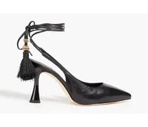Capri tassel-embellished leather pumps - Black