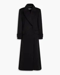 Alberta Ferretti Double-breasted brushed wool and cashmere-blend coat - Black Black