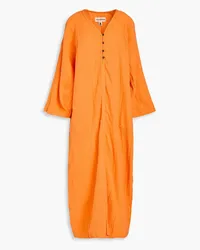 Mara Hoffman Phoebe crinkled cotton-gauze maxi dress - Orange Orange