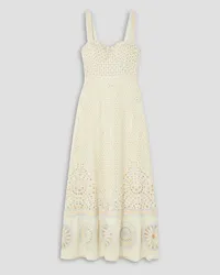 Emporio Sirenuse Azzurra Amalfi open-back broderie anglaise cotton maxi dress - White White