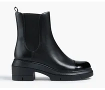 Norah smooth and patent-leather Chelsea boots - Black