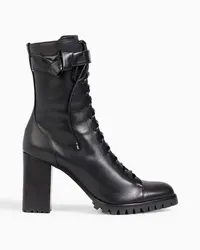 Alexandre Birman Evelyn lace-up leather ankle boots - Black Black