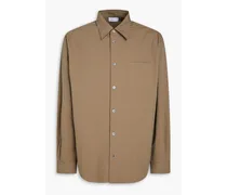 Cloak cotton-blend poplin shirt - Brown