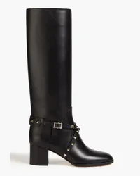 Valentino Garavani Rockstud leather knee boots - Black Black