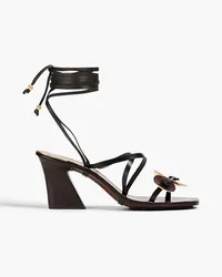 Tory Burch Embellished leather sandals - Brown Brown