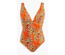 Printed swimsuit - Orange