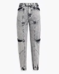 Retrofête Tatum acid-wash mid-rise tapered jeans - Gray Gray