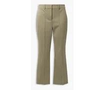Gani cropped jacquard flared pants - Green