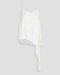 palmer//harding Ruffled satin top - White White