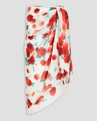 Magda Butrym Floral-print cotton-voile pareo - White White