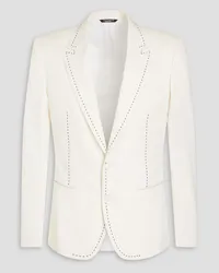 Dolce & Gabbana Wool-blend twill blazer - White White