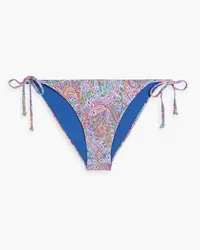 Onia Kate paisley-print low-rise bikini briefs - Blue Blue