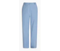 Stretch-cotton twill tapered pants - Blue