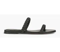 Marley braided leather sandals - Black