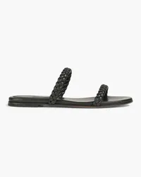 Gianvito Rossi Marley braided leather sandals - Black Black