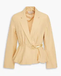 Ulla Johnson Talie cotton, linen and silk-blend blazer - Neutral Neutral