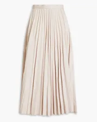 Joseph Siddons pleated linen-blend twill midi skirt - Pink Pink