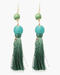 Rosantica Gold-tone, cord and bead earrings - Green Green