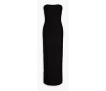 Qays strapless stretch-knit maxi dress - Black