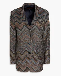 Missoni Marled crochet-knit blazer - Brown Brown