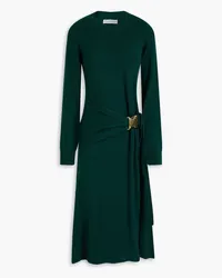 J.W.Anderson Buckle-detailed wool midi dress - Green Green