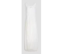 Silk-blend georgette maxi dress - White