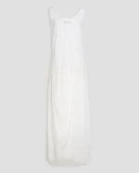 Maison Margiela Silk-blend georgette maxi dress - White White