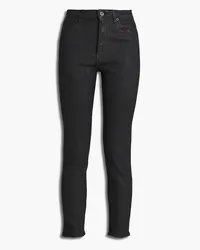 3x1 Channel Seam coated high-rise skinny jeans - Black Black