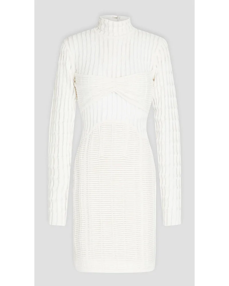 Hervé Léger Burnout bandage mini dress - White White