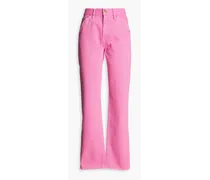 Yelo high-rise straight-leg jeans - Pink