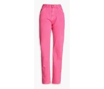 Le De Nimes high-rise straight-leg jeans - Pink